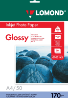 Фотобумага Lomond 0102142 A4/170г/м2/50л./белый глянцевое для струйной печати