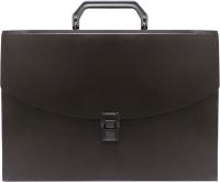 Портфель Бюрократ -BPP13BLCK 13 отдел. A4 пластик 0.7мм черный