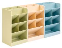 Органайзер настольный Deli 8939BLUE 120х91х205мм синий пластик