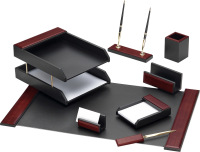 Настольный набор Good Sunrise M8G-1A (8 предметов) красное дерево МДФ черный/бордовый