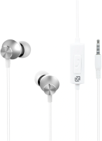 Гарнитура внутриканальные Оклик HS-S-240 1.2м белый проводные в ушной раковине (SS-E086)