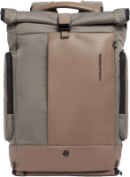 Рюкзак Piquadro Sync CA7190W145/SA роллтоп песочный/серый натур.кожа/нейлон