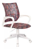 Кресло детское Бюрократ KD-W4 черный/красный красный кристалл крестов. пластик белый пластик белый