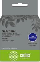 Картридж ленточный Cactus CS-LT-12267 12267 черный на прозрачном 12x4 для Dymo Letra Tag LT-100H без чипа
