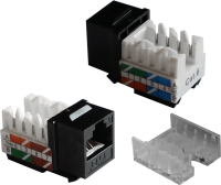 Модуль Lanmaster TWT-OK45UTP/6-WH информ. Keystone RJ45 кат.5E UTP бел.