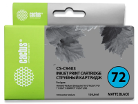 Картридж струйный Cactus CS-C9403 №72 черный матовый (130мл) для HP DJ T610/T620/T770/T1100/T1100MFP/T1120/T1200 с чипом