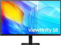 Монитор Samsung 32" ViewFinity S8 S32D806EAMXUE черный VA LED 5ms 16:9 HDMI матовая HAS Piv 3000:1 350cd 178гр/178гр 3840x2160 60Hz DP 4K USB 6.9кг
