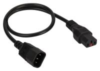 Шнур питания Lanmaster LAN-PP13L/14-1.0-BK C13-С14 проводник.:3x0.75мм2 1м 220В черный
