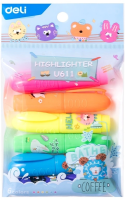 Набор текстовыделителей Deli EU611 скошенный пиш. наконечник 1-5мм 6цв. ассорти (6шт.)