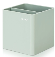 Подставка Deli NS011green Nusign 2отд. для письменных принадлежностей 84х84х86мм зеленый пластик