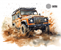 Коврик для мыши Cactus Jeep 250x200x3мм (CS-MP-D11S)