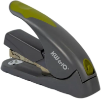 Степлер настольный Kw-Trio 5618GR/GREEN Soft-Touch 24/6 24/8 26/6 26/8 (40листов) снижение усилия серый/зеленый 100скоб