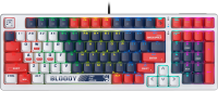 Клавиатура A4Tech S98 Sports механическая синий/белый USB for gamer LED (S98 SPORTS NAVY BLMS RED PLUS) кабель 1.8м