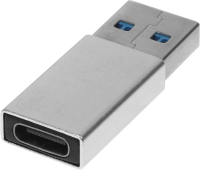 Адаптер Buro BU-USB3-Am-Cf ver3.0 USB A(m) USB Type-C (f) серебристый (пакет)