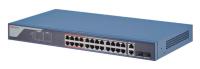 Коммутатор HiWatch SWT-1326P 24x100Мбит/с 2xКомбо(1000BASE-T/SFP) 24PoE 370W управляемый
