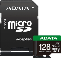 Флеш карта microSDXC 128GB A-Data UD128GUI3V30A2SP-RA1 Speed Plus V30 A2 + adapter