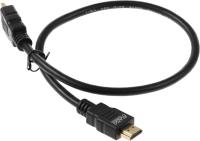 Кабель аудио-видео Lazco WH-111 HDMI (m)/HDMI (m) 0.5м. позолоч.конт. черный (10847)