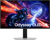 Монитор Samsung 27" Odyssey OLED G6 S27FG602SIXCI серебристый OLED LED 16:9 HDMI матовая HAS Piv 300cd 178гр/178гр 2560x1440 500Hz FreeSync Premium Pro DP 2K USB 6.9кг