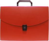 Портфель Бюрократ -BPP13RED 13 отдел. A4 пластик 0.7мм красный