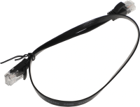 Патч-корд Buro Flat 10Гбит/с UTP 4 пары cat.6 Cu molded 0.5м черный RJ-45 (m)-RJ-45 (m) (BU-C6-FLAT-0.5M-B)