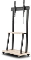 Стойка для телевизора Holder PR-108 черный/дуб 32"-65" макс.40кг напольный мобильный
