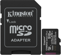 Флеш карта microSDXC 512GB Kingston SDCS3/512GB Canvas Select Plus V30 A1 + adapter