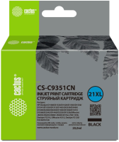 Картридж струйный Cactus CS-C9351CN черный (475стр.) (20мл) для HP D1468/D1520/D1420/D1560/D1530/D1341/D1320/D1312/D1455/D2330/D2430/D1430/D2460/D2445/D1360/D1460/D1415/D1568/D2345/D1445/D2320/D1330;OfficeJet J3635/J3625/J3608/ J3640/4315xi, FAX 1250, Des