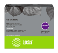 Картридж ленточный Cactus CS-DK22210 DK-22210 черный на белом 29x30.48 для Brother P-touch QL-500, QL-550, QL-700, QL-800