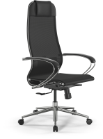 Кресло Метта ErgoLife Set 4 черный сиденье черный сетка с подголов. крестов. металл хром