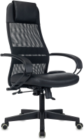 Кресло эргономичное Бюрократ CH-NOVA LUX черный сет./ткань/экокожа крестов. пластик