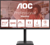Монитор AOC 31.5" Q32E4U черный IPS LED 4ms 16:9 HDMI M/M матовая HAS Piv 350cd 178гр/178гр 2560x1440 100Hz DP 2K USB 9.01кг