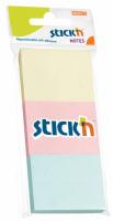 Блок самоклеящийся бумажный Stick`n 21126 38x51мм 100лист. 70г/м2 пастель 3цв.в упак. европодвес