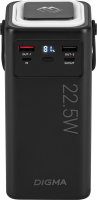 Мобильный аккумулятор Digma DGPF50B 50000mAh QC3.0/PD3.0 22.5W 2.25A 4xUSB-A/2xUSB-C черный (DGPF50B22PBK)