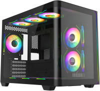 Корпус Bloody BD-CC112 черный без БП mATX 9x120mm 2xUSB3.0 audio bott PSU