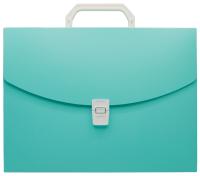 Портфель Бюрократ Пастель PASTPP01GRN 1 отдел. A4 пластик 0.7мм мятный