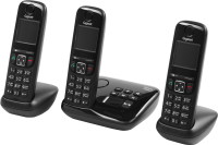 Р/Телефон Dect Gigaset AS690A Trio черный (труб. в компл.:3шт) автооветчик АОН
