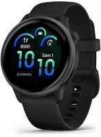Смарт-часы Garmin Vivoactive 6 42мм 1.2" AMOLED корп.черный рем.черный разм.брасл.:125-190мм (010-02985-00)