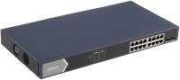 Коммутатор HiWatch DS-S1816GP (L2) 16x100Мбит/с 1x1Гбит/с 16PoE 125W неуправляемый