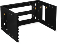 Кронштейн телекоммуникационный Cabeus NC-6U-BK настен. регул.глуб. 6U 19" 450мм нагр.:15кг черный