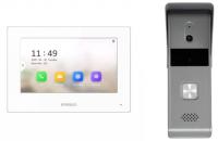 Видеодомофон HiWatch DS-D100HKWF белый