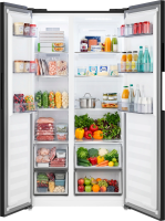Холодильник Weissgauff WSBS 550 Built-in NoFrost Inverter 2-хкамерн. черный инвертер