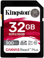 Флеш карта SDHC 32GB Kingston SDR2/32GB Canvas React Plus + adapter