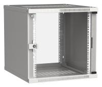 Шкаф коммутационный ITK Linea WE (LWE3-09U66-GF) настенный 9U 600x600мм пер.дв.стекл направл.под закл.гайки 50кг серый 550мм 16.8кг 200град. 450мм IP20 IK08 сталь