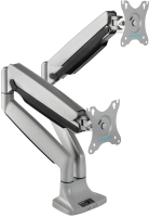 Кронштейн для мониторов ЖК Kromax OFFICE-22 серебристый 17"-35" макс.15кг настольный поворот и наклон