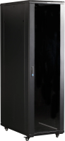 Шкаф серверный Lanmaster (TWT-CBB-47U-6X10-G1) напольный 47U 600x1000мм пер.дв.стекл 2 бок.пан. металл 800кг черный 926мм 2277мм IP20 металл