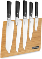 Набор ножей кухон. Rondell Spata RD-1132 компл.:6предм. с подставкой черный подар.коробка