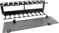 Кабельный органайзер горизонтальный ЦМО ГКО-П-2-9005 пальцы 2U шир.:19" глуб.:116мм