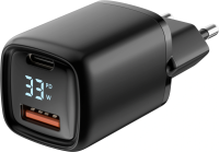 Сетевое зар./устр. Wiiix UNNK-4-2-24QCPD-FAST 15W 2.4A (PD+QC) USB-A универсальное черный