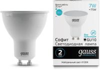 Лампа светодиодная Gauss Elementary MR16 7Вт цок.:GU10 спот 220B св.свеч.бел.нейт. MR16 (упак.:10шт) (13627)