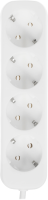 Сетевой удлинитель Defender E418 1.8м (4 розетки) белый (пакет ПЭ)